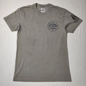 Stone Glacier Mens T-Shirt Small Gray Cotton Blend GOHUNT Rocky Mountain Goat S